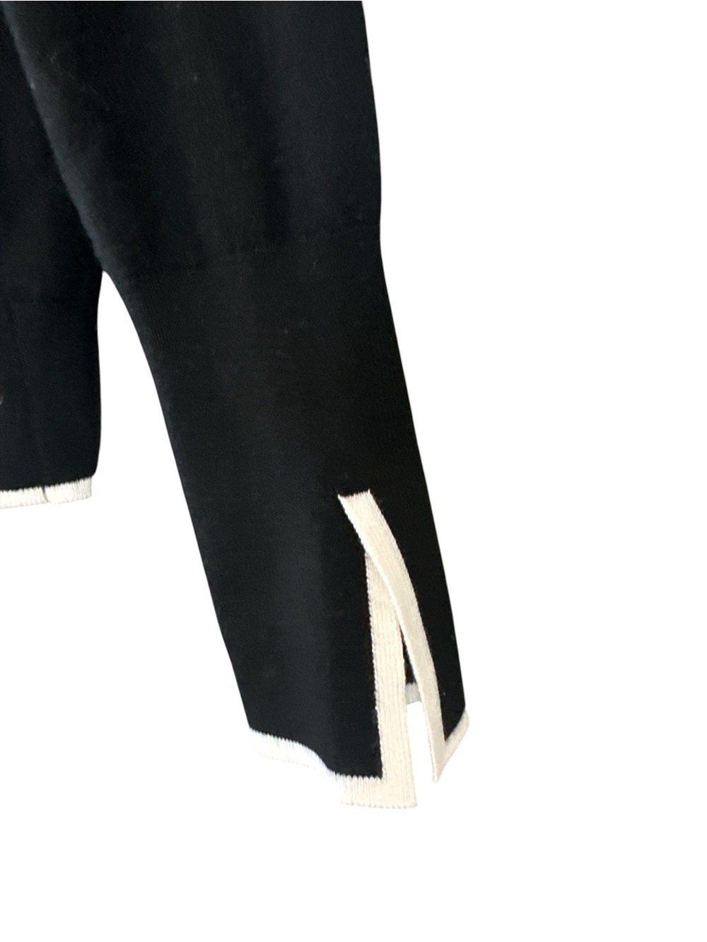 Zara Contrasting Pearl Button Knit Cardigan Sweater in Black - Picture 10 of 11
